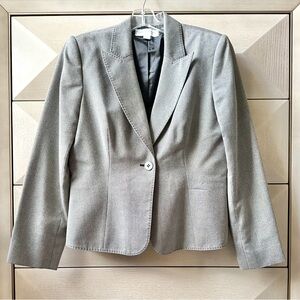 LIZ CLAIBORNE SUITS GRAY WOMEN’S BLAZER JACKET - SIZE 10
